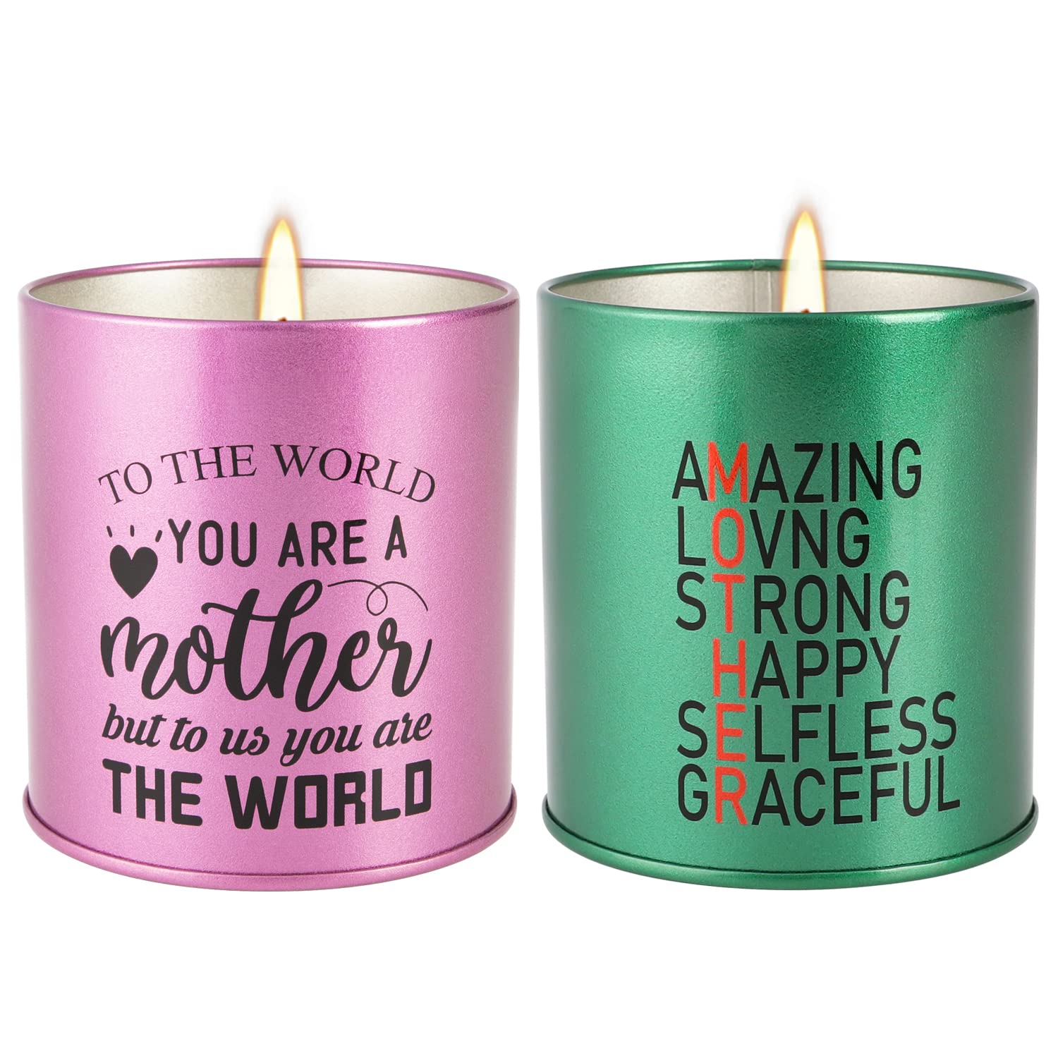 Mothers Day Gifts,2 Packs Aromatherapy Vanilla&Spring Soy Candles?Funny Gifts for Mom?for Relaxation,Bathing,Yoga,Travel,Sleep,Meditation,9oz