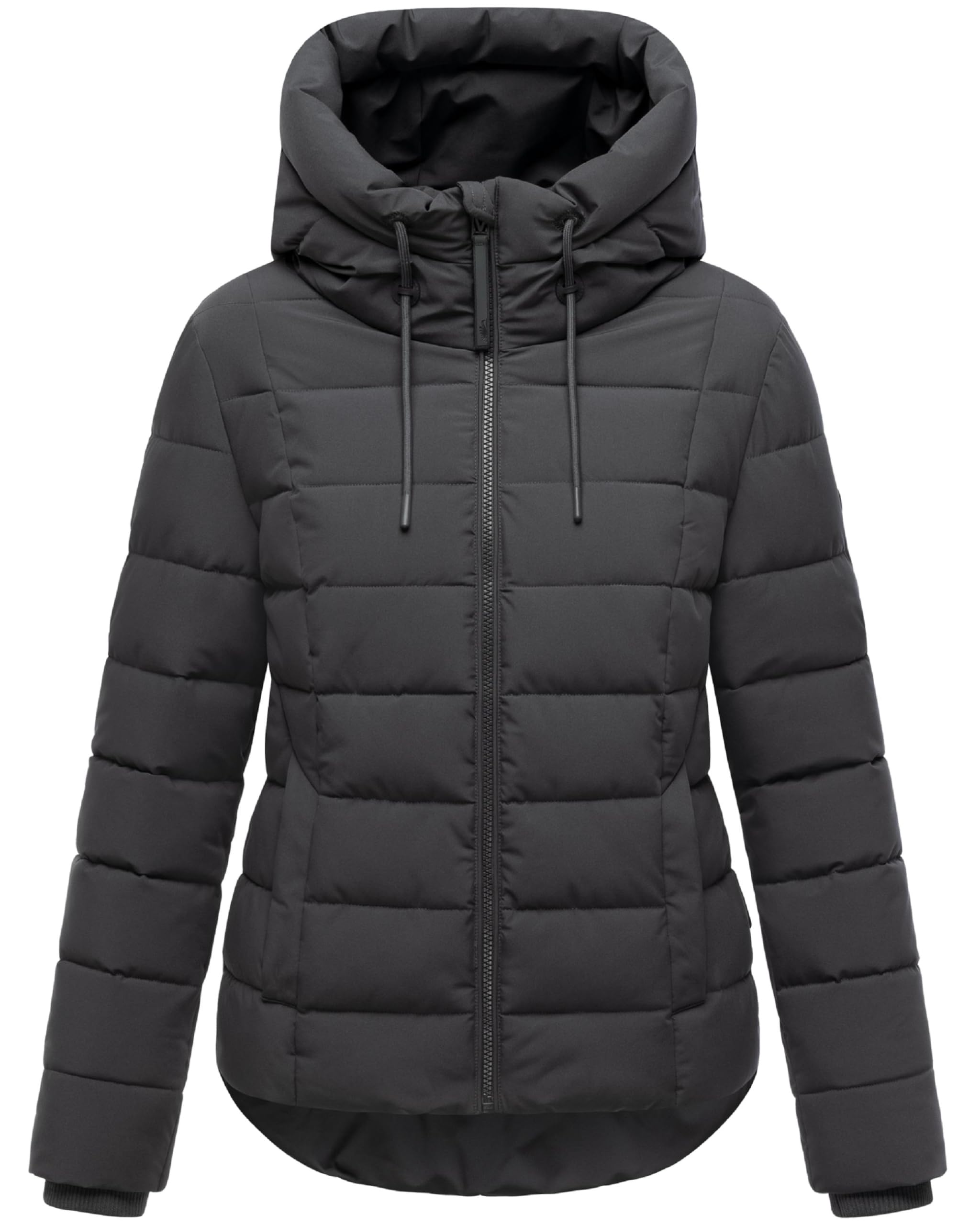 Marikoo Women's Anthracite Tayenaa Winter Jacket Warm Quilted Jacket With Hood 16 Xs - Xxl, Xs