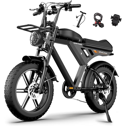 MOVCAN V30 Series Electric Bike for Adults 3000W/1500W/1000W Motor 20" Fat Tire Ebike,37.5MPH/32MPH/28MPH 120/70 Miles,48V 40Ah/31.2/15.6 AH Battery Hydraulic Disc Brake Electric Motorcycle Bike
