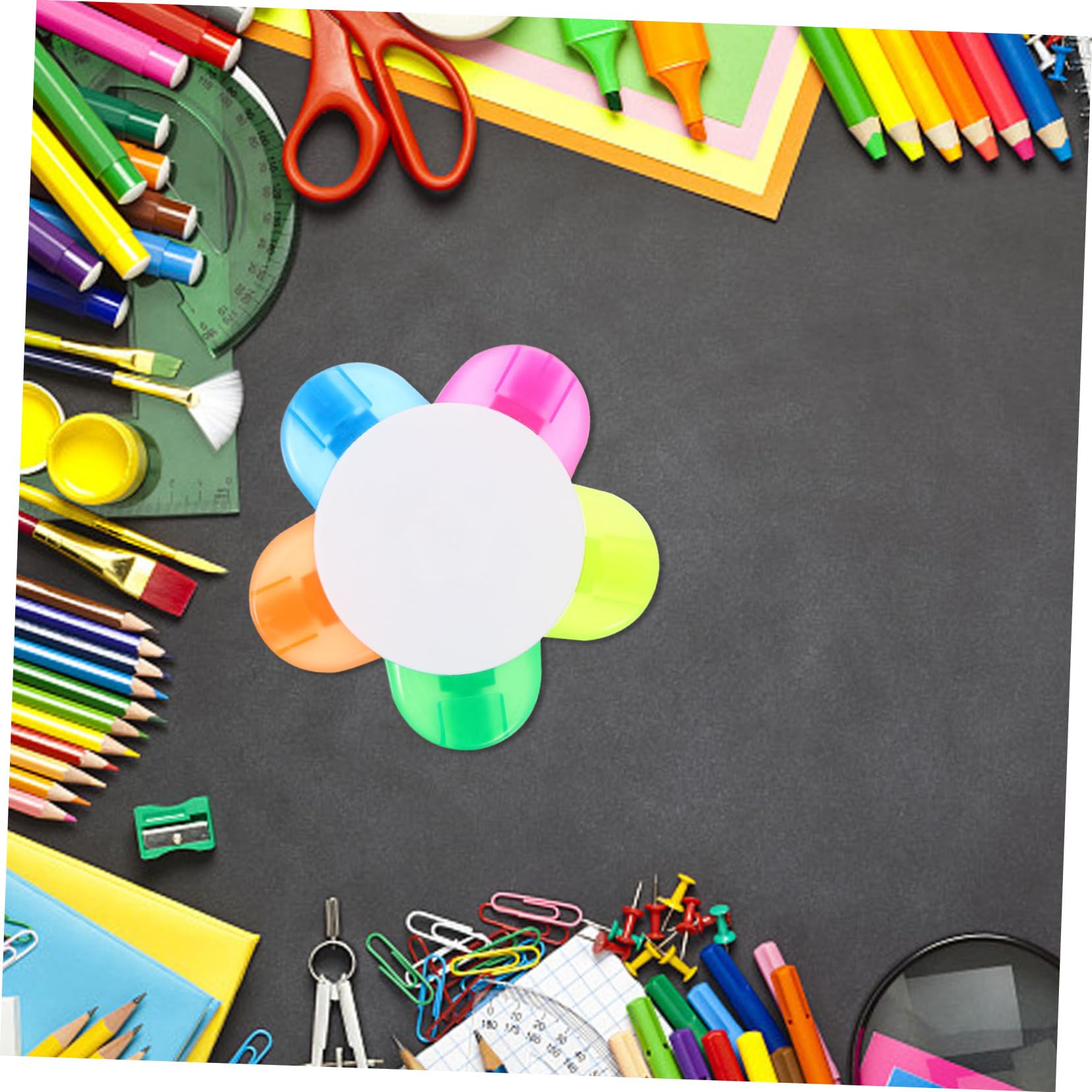10 Stück Teiliges Petal-form Textmarker Fluoreszierende Marker mit Hoher Leuchtkraft Kompakte für Notizen Buchlesen DIY Basteln Planer und Scrapbooking