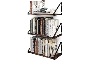 Rustic Floating Shelves: Wall-Mounted Bookshelf Nirvana for Space-Conscious Dwellings