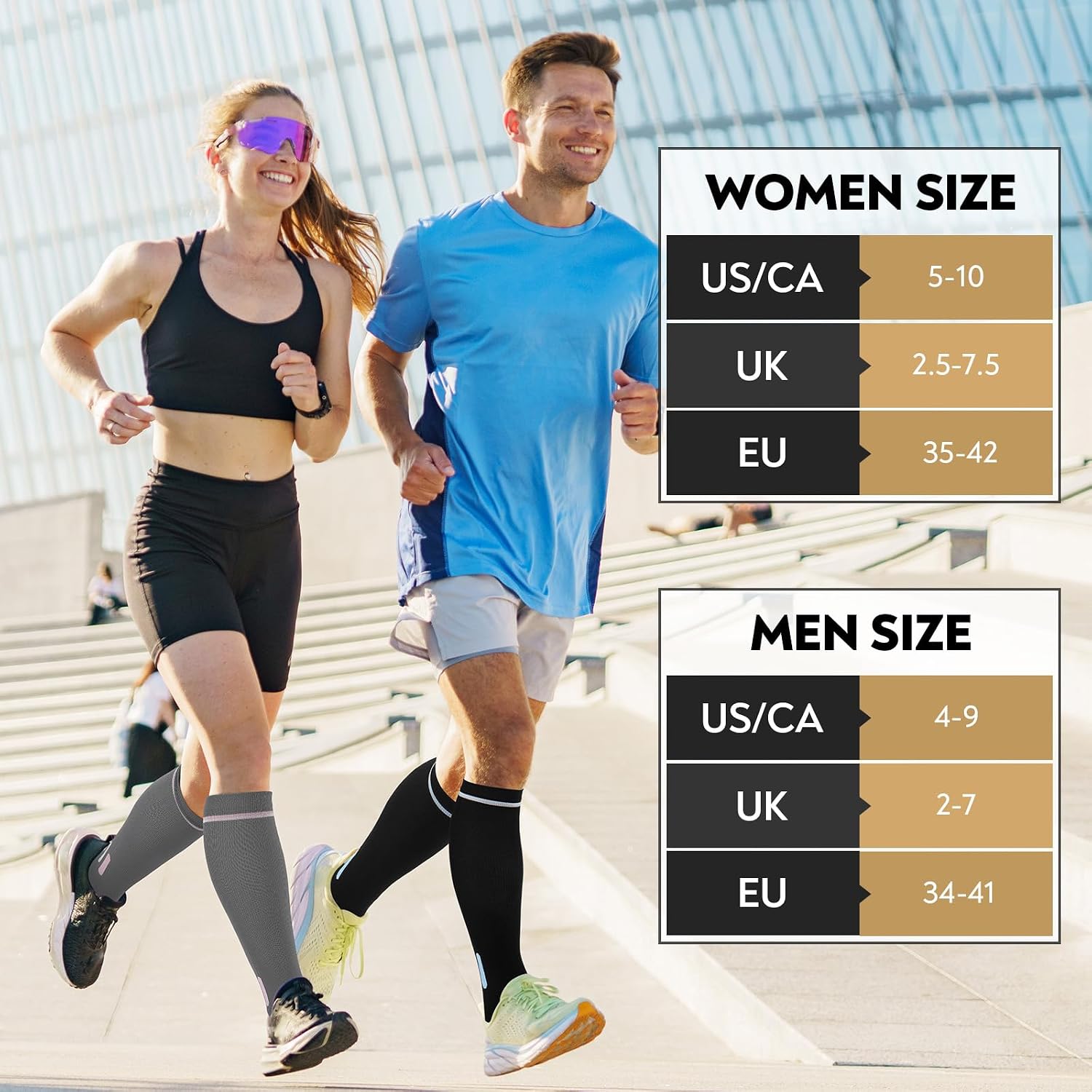 Compression Socks for Women and Men Best for Athletic Running Cycling Sport Travel Knee High Support Socks 3 Pairs