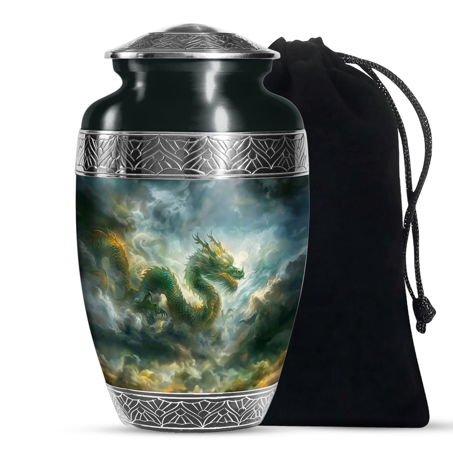 Dragon Urns, Funeral urns for Ashes, Large urns for Human Ashes Adult (Size -10 Inch), Decorative urns, Cremation urns for Women, Burial urns for Adult Human Ashes