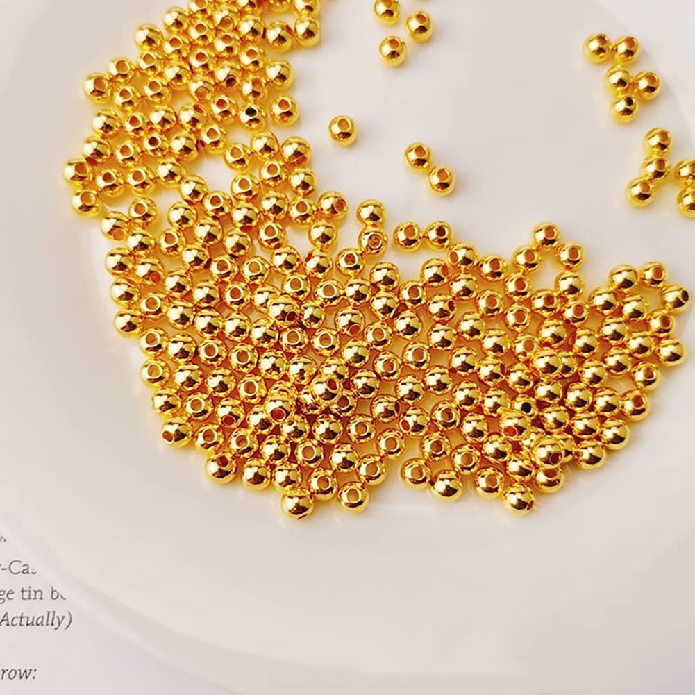 1500 Perline Rondelle Oro 4mm - Distanziali Per Gioielli Fai Da Te - In Rame Placcato
