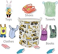 Vista 7 de Runtoo Cesta de lavandería de gran tamaño de 19.7 pulgadas, impermeable, plegable, para construcción, transporte, para ropa, ropa con asas