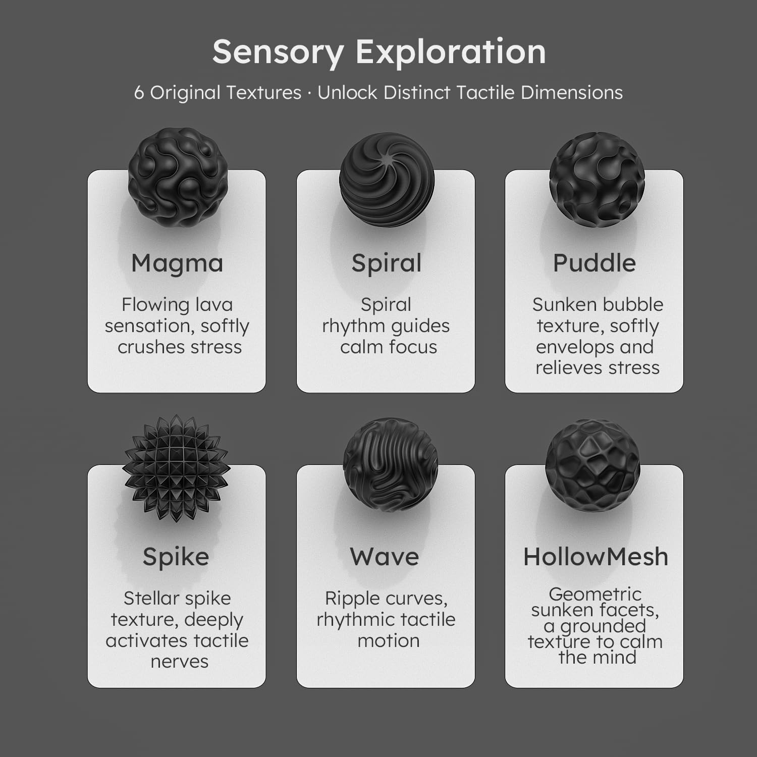 Magnetic Fidget Balls Toys 6PCS, Silicone Magnetic Balls Fidget Toys for Adults & Teens - Image 3