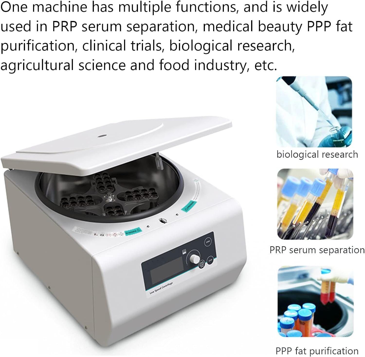 Macchina centrifuga orizzontale del rotore di grande capacità, RCF massimo 4980xg, capacità massima 8×100mL, per ricerca biologica