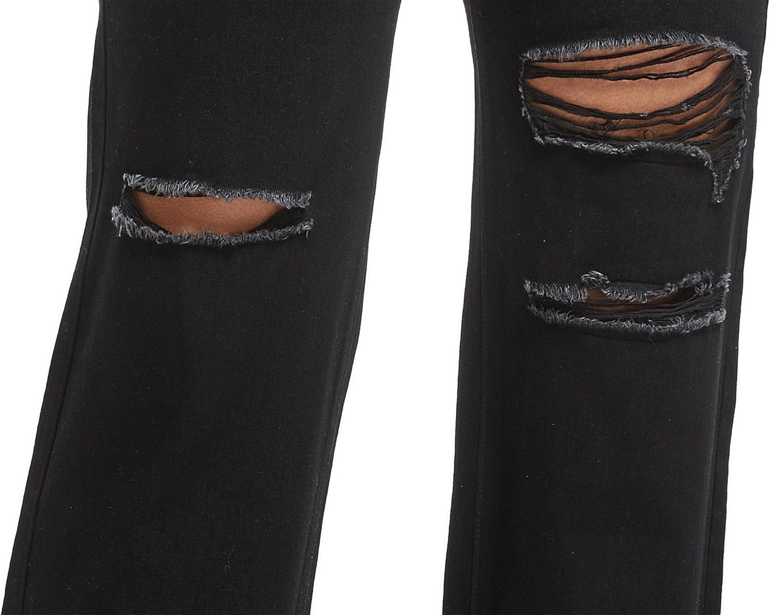 Aodrusa Ripped Wide Leg Jeans for Women Mom Baggy Straight Leg Stretchy Boyfriend Trendy Trouser Denim Pants - Image 6