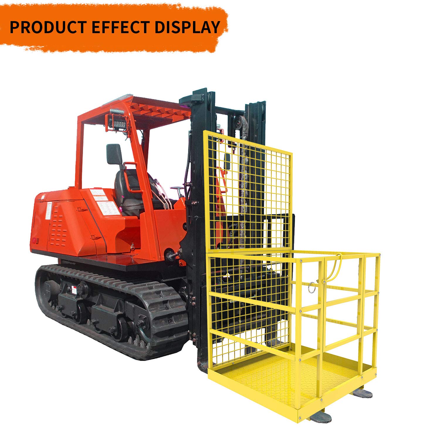 YINTATECH Forklift Cage Work Platform Safety Cage with Safety Harness