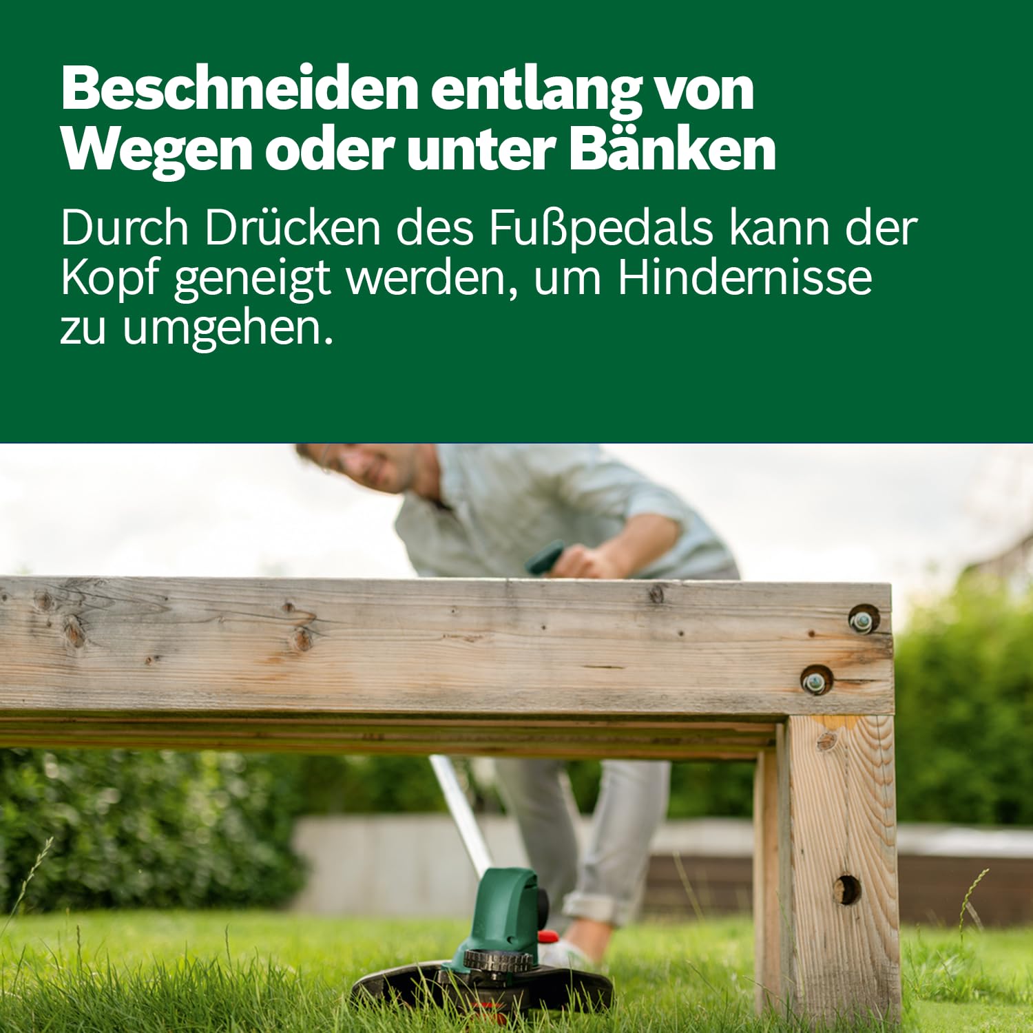 Bosch Akku Rasentrimmer UniversalGrassCut 18V-26 (ohne Akku, 18 Volt System, Schnittkreisdurchmesser: 26 cm, verstellbare Handgriffe, im Karton)