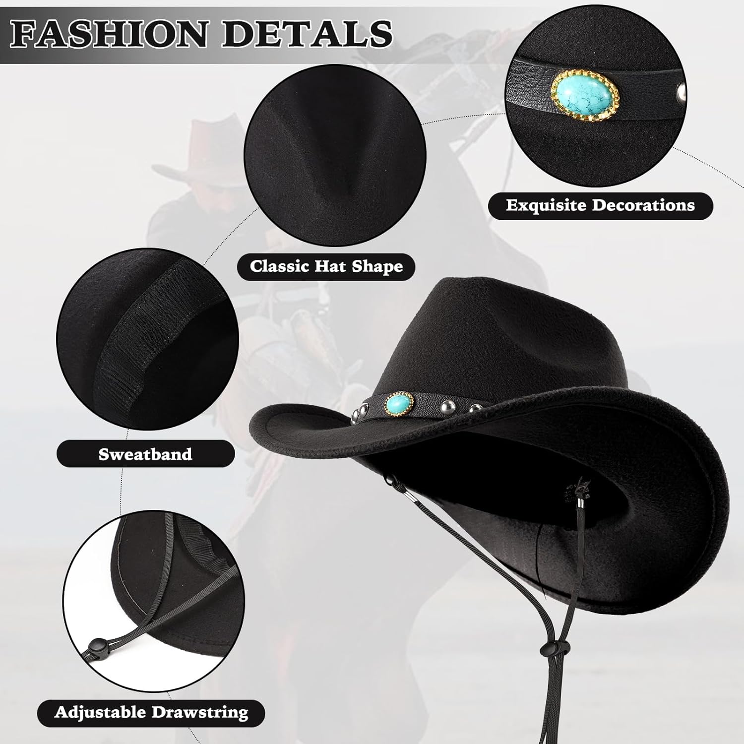 Western Outfits for Women Cowgirl Outfits Cowgirl Vest Boho Cowboy Hat Fringe Vest for Halloween Cosplay - Image 4