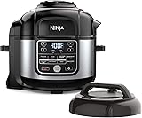 Ninja OS301 Foodi 10-in-1 Pressure Cooker and Air Fryer with Nesting Broil Rack, 6.5 Quart, Stainless Steel