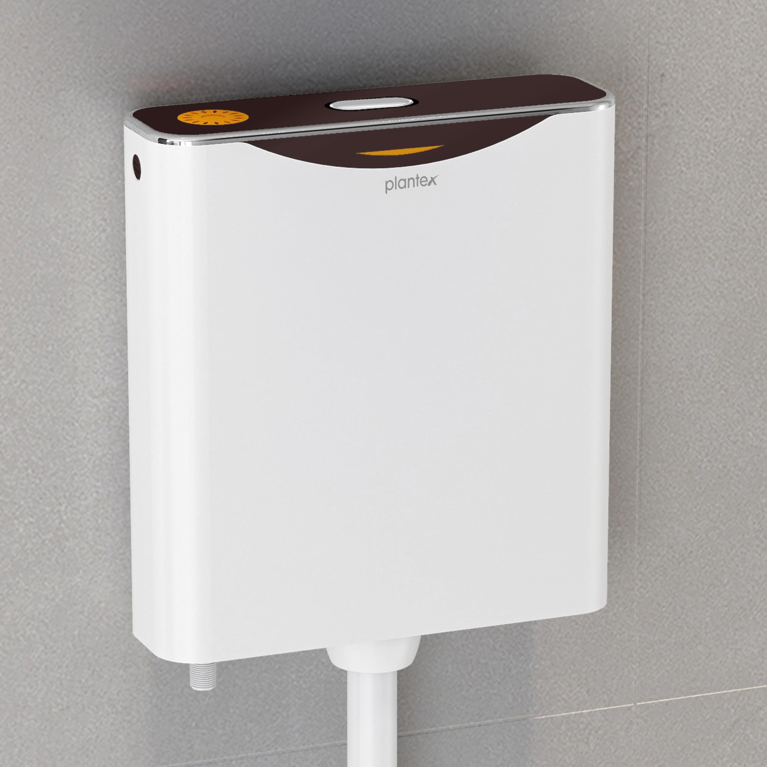 Plantex Flush Tank for Toilet with 10 Ltr Water Capacity/Single Flushing Cistern for Bathroom/Polypropylene Toilet Flush Tank - Pack of 1 (Boss, Brown & White)-image-30