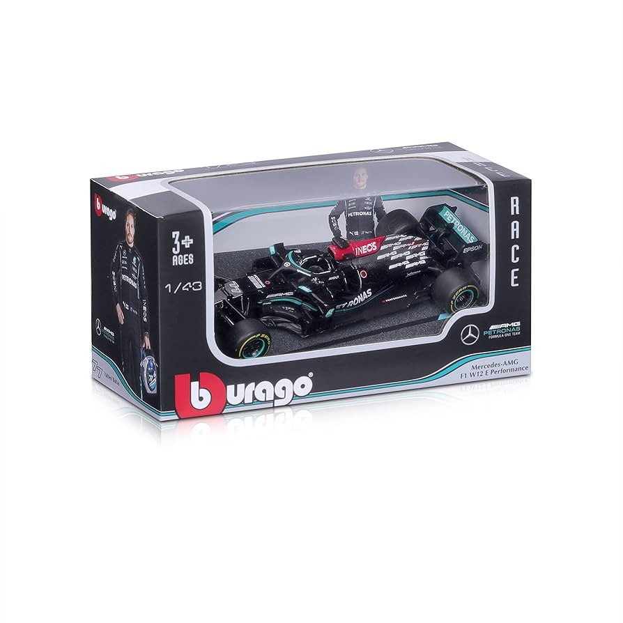 Amazon.com: Bburago B18-38038B 1:43 F1 Mercedes AMG W12 E