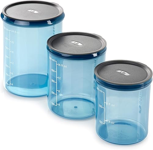 GSI Outdoors Infinity Storage Set I 3 piezas de almacenamiento de alimentos para acampar y mochileros