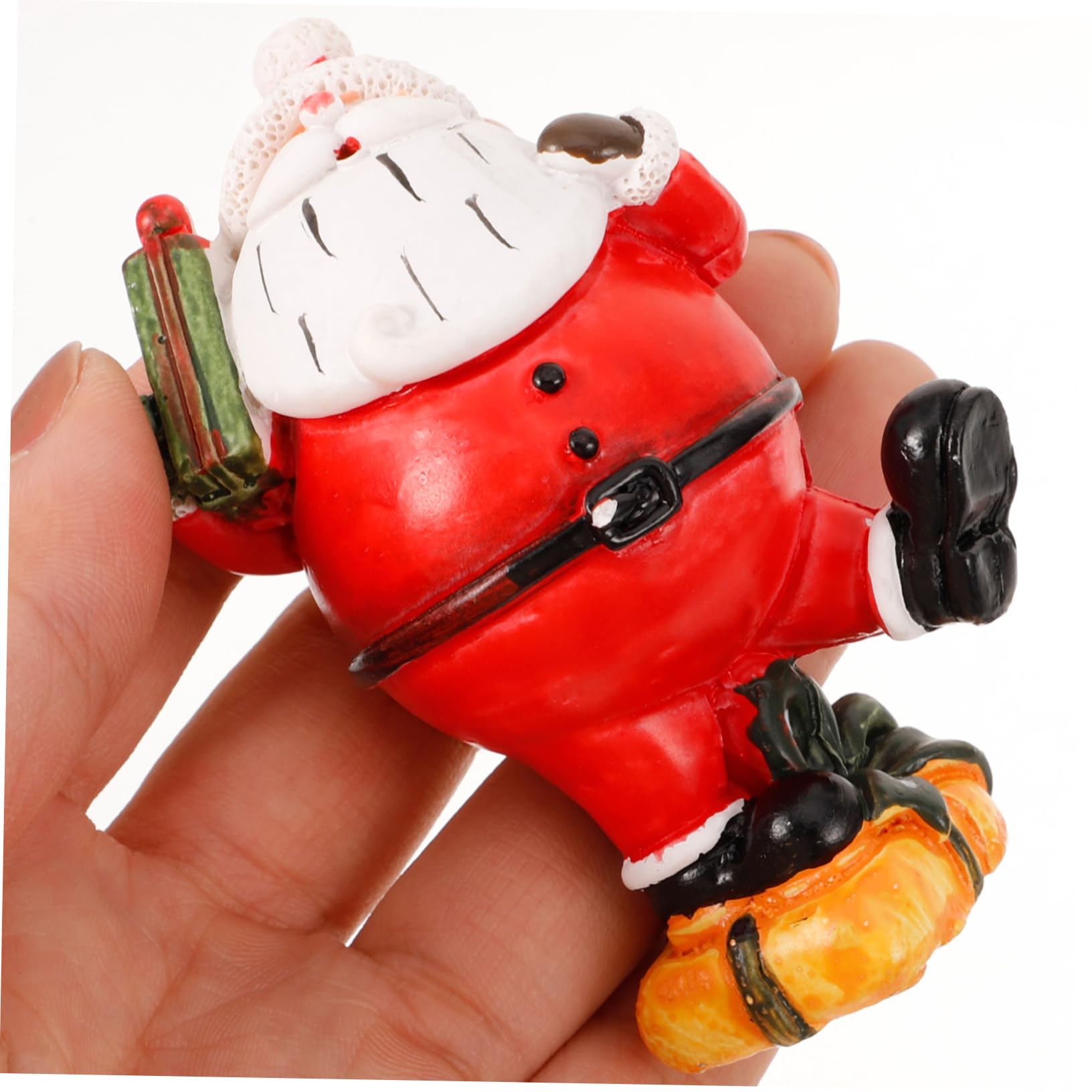 Alipis 10 Pezzi ornamenti di babbo natale statuine di Babbo Natale ornamento di Natale regali retrò christmas tree xmas tree modello babbo natale mini addobbi natalizi resina rosso