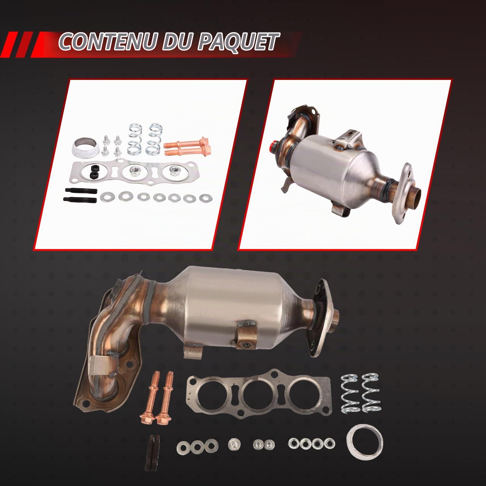 Kit de joints, convertisseur catalytique avec kit de montage de remplacement pour 2005-2014 C1 PM PN 1.0 107 1.0, accessoires de voiture numéro de pièce 0342K0 0342K3 0342K8 0342L5 0342L3 1609158080