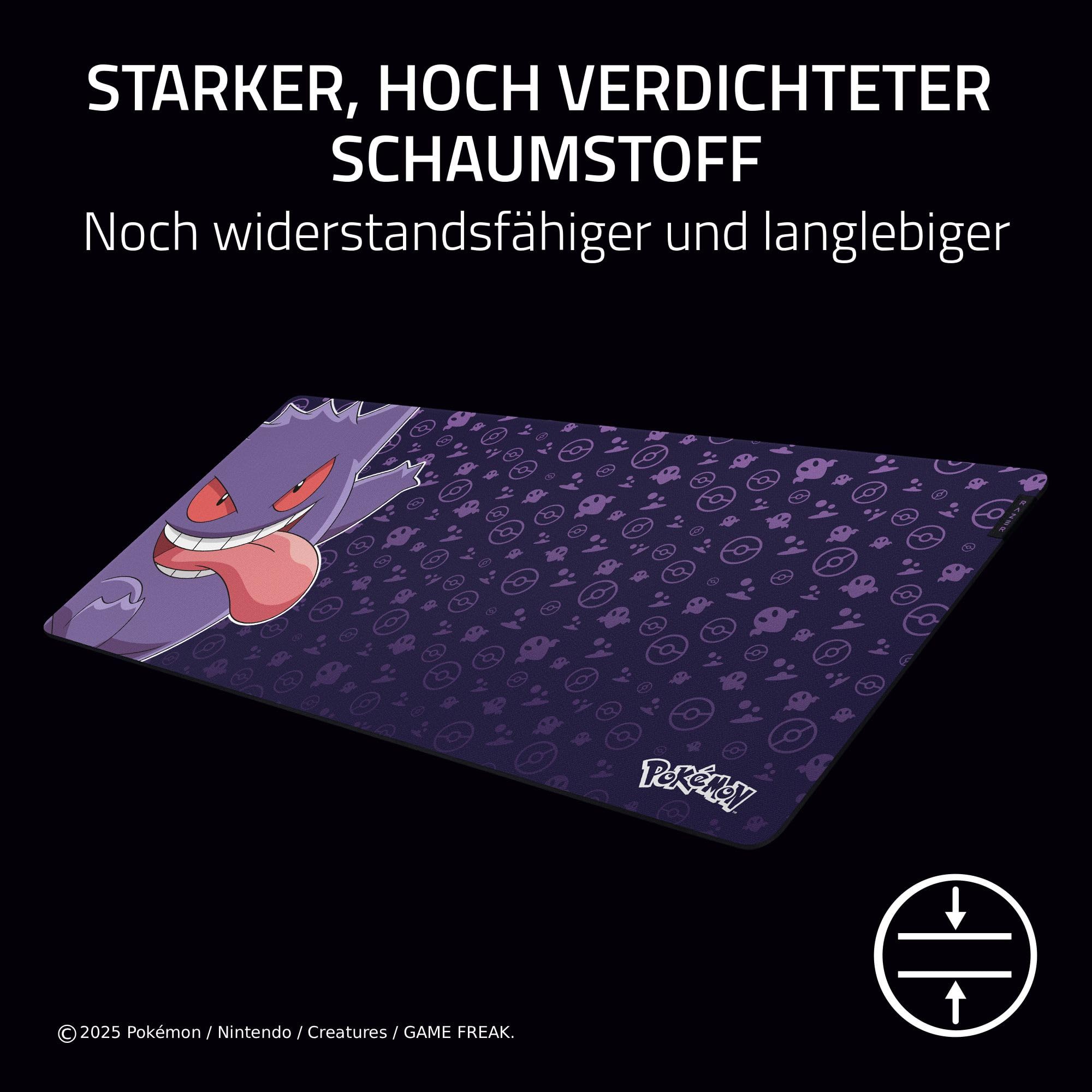 Razer Gigantus V2 XXL Pokémon Gengar - Gaming-Mauspad für Geschwindigkeit und Kontrolle - Mikrogewebeoberfläche - Dicker Gummischaum - rutschfeste Unterlage - 940 x 410 x 3 mm | Pokémon Gengar