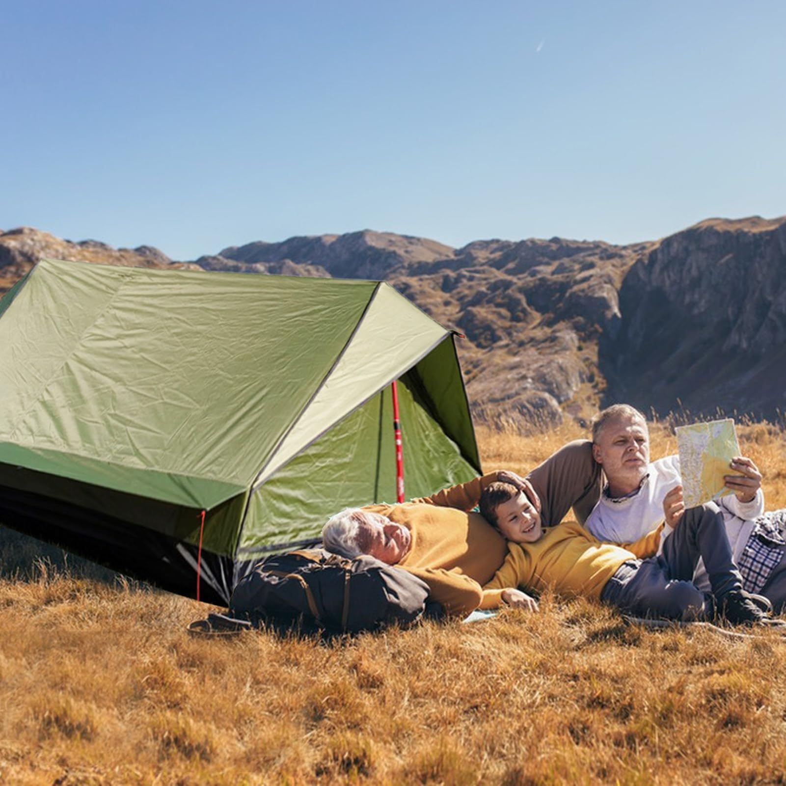 Namiot wodoodporny Odporny na deszcz i wiatr, wielofunkcyjny | schronienie trekkingowe Sprzęt na biwak, wędrówki, outdoor, survival, polowanie, podróże, przygodę, backpacking