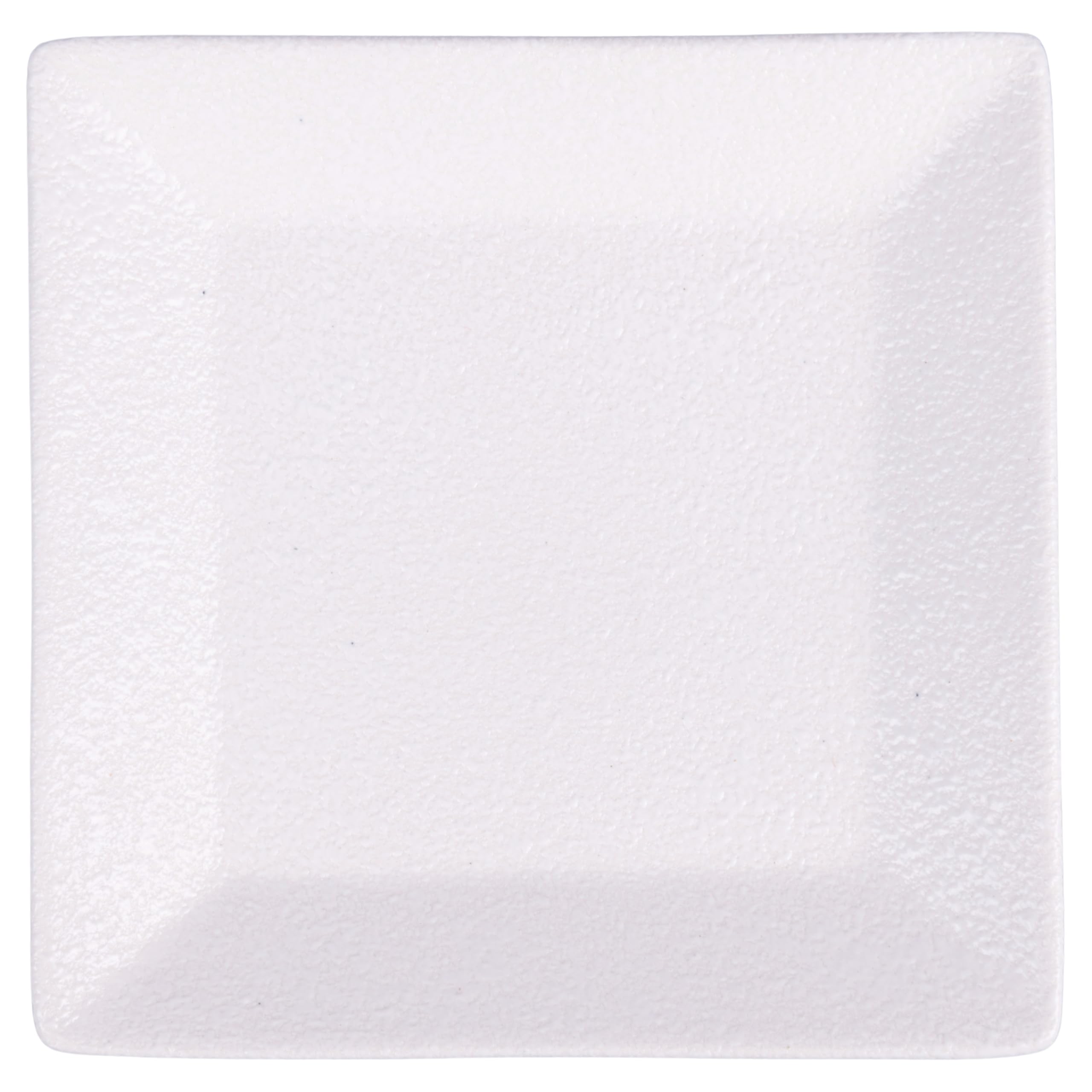 Villa d'Este Home Tivoli 1996 Set of 6 Square Stoneware Saucers 13.5 x 13.5 cm, Horeca White