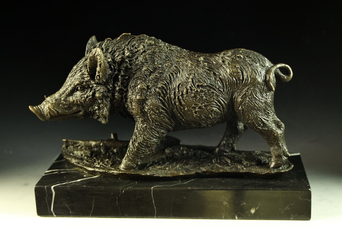 大人気ブロンズ像　イノシシ　Barye　名作インテリア家具置物彫刻銅像dw012 Amazon.co.jp: ブロンズ像 イノシシ Barye 名作インテリア家具 置物