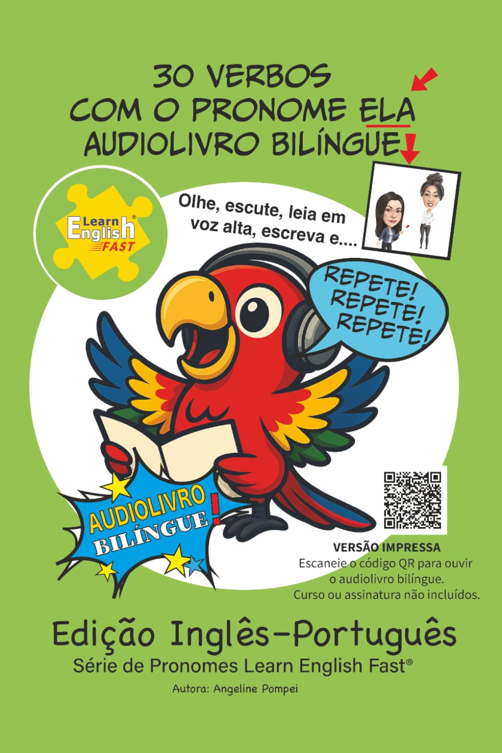 30 verbos com o pronome ela: Audiolivro bilíngue
