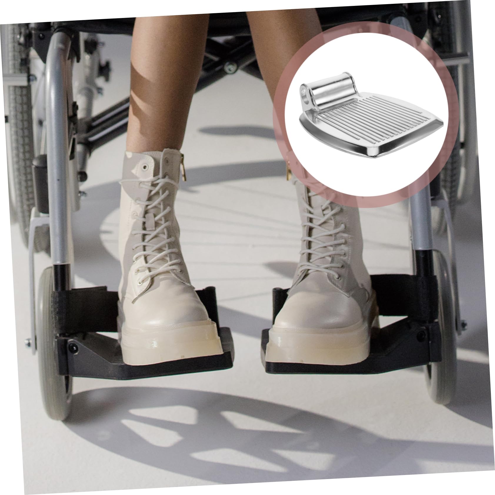 2piezas Accesorios Para Sillas De Ruedas Pedales De Aluminio Reposapiés Elevable Para Orificio Para Andador De Ancianos