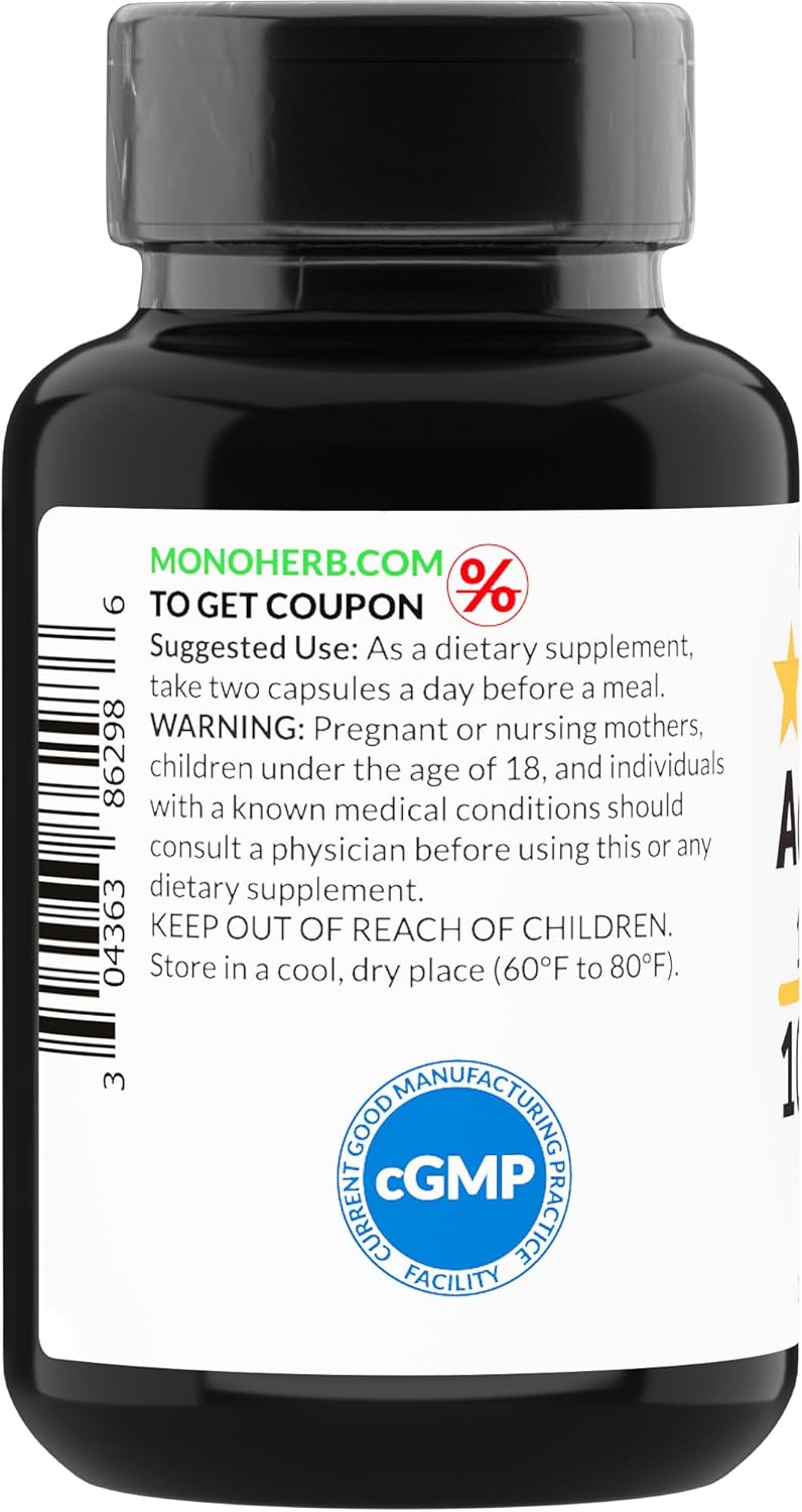 MONOHERB Acai Fruit Extract 1000 mg - 90 Vegetarian Capsules - Image 4