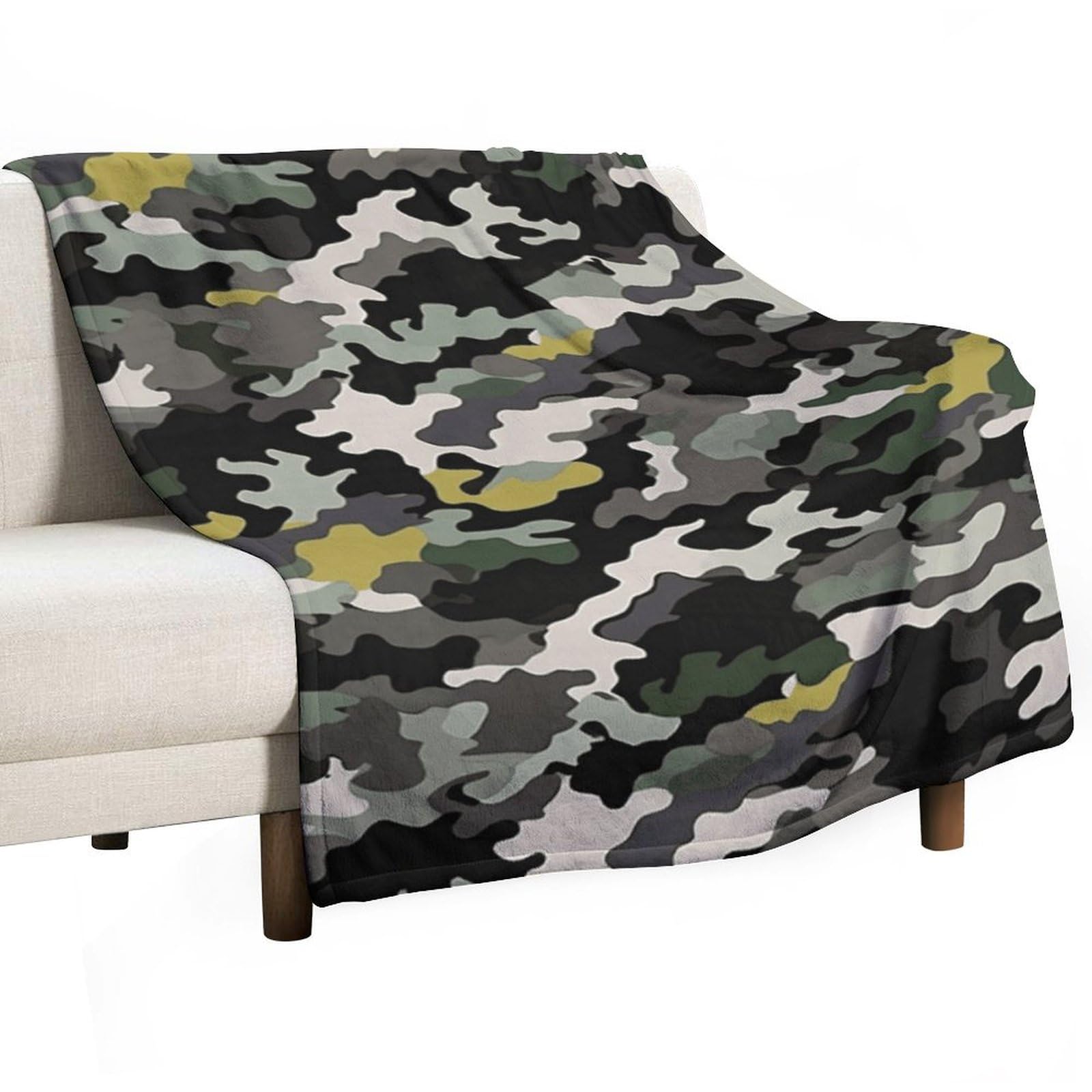 Couverture en flanelle douce et légère 127x177 cm plaid chaud jeté de lit imprimé