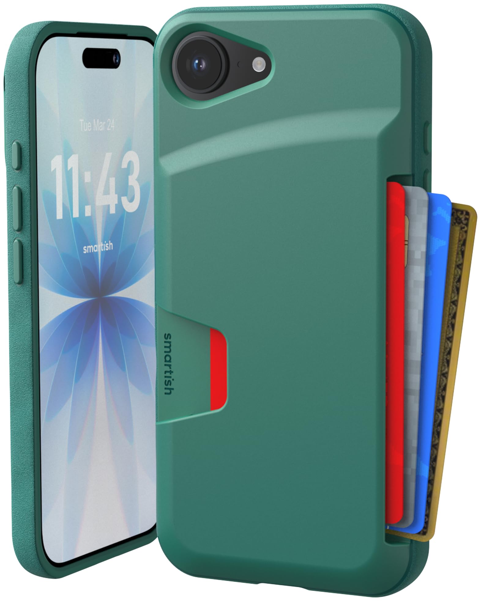 Smartish® iPhone 16e Wallet Case - Wallet Slayer Vol. 1 [Slim + Protective] Credit Card Holder - Drop Tested Hidden Flip Card Slot Cover Compatible w/Apple iPhone 16e 2025 - So Jaded