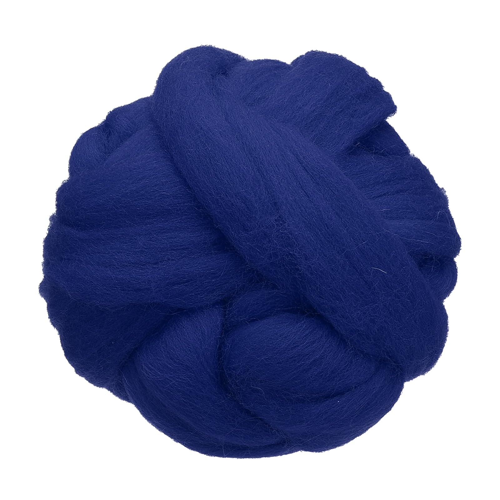 sourcing map 3.53oz Wool Roving Yarn, Needle Felting Wool Fiber DIY Craft Needle Wet Felting Supplies for Blending Weaving Handcrafts, Sapphire