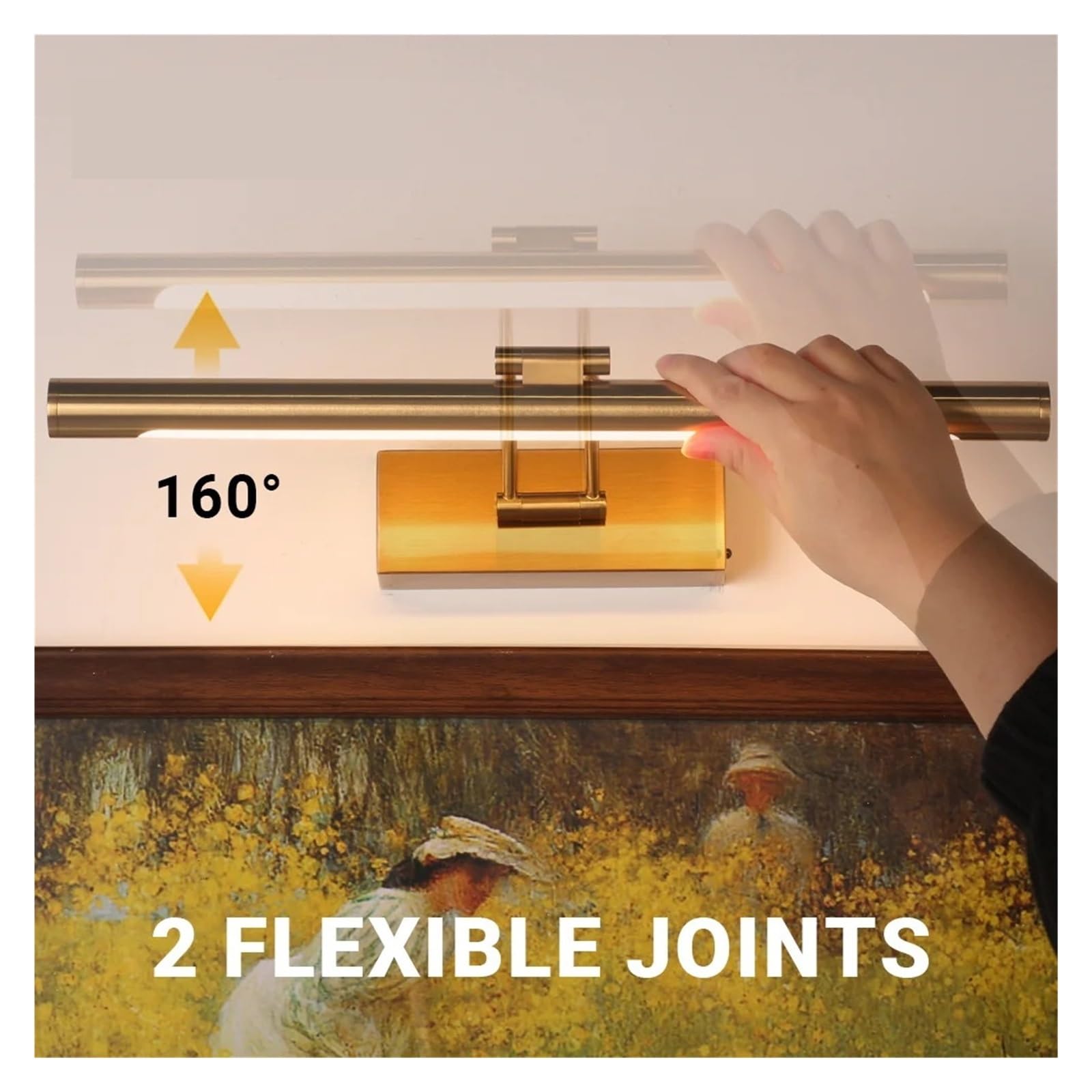 Luci Esposizione Per Quadri Lampada Da Parete A LED Ricaricabile Da 40 Cm, Lampada Da Quadro Con Telecomando, Luce Da Parete For Interni(Black)