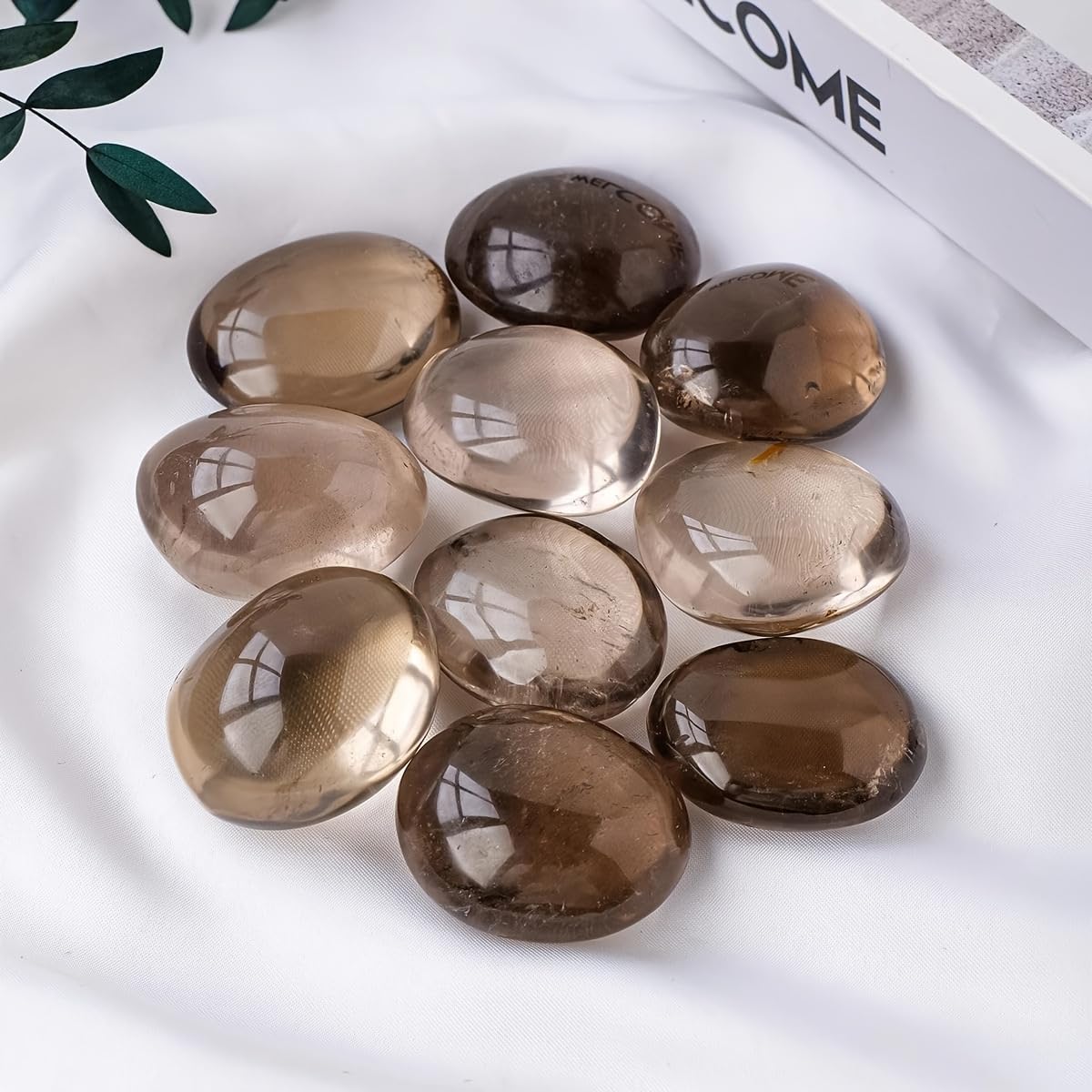 AARTERZZA 100g-200g Polished Smoky Quartz for Making Jewelry Home Decoration