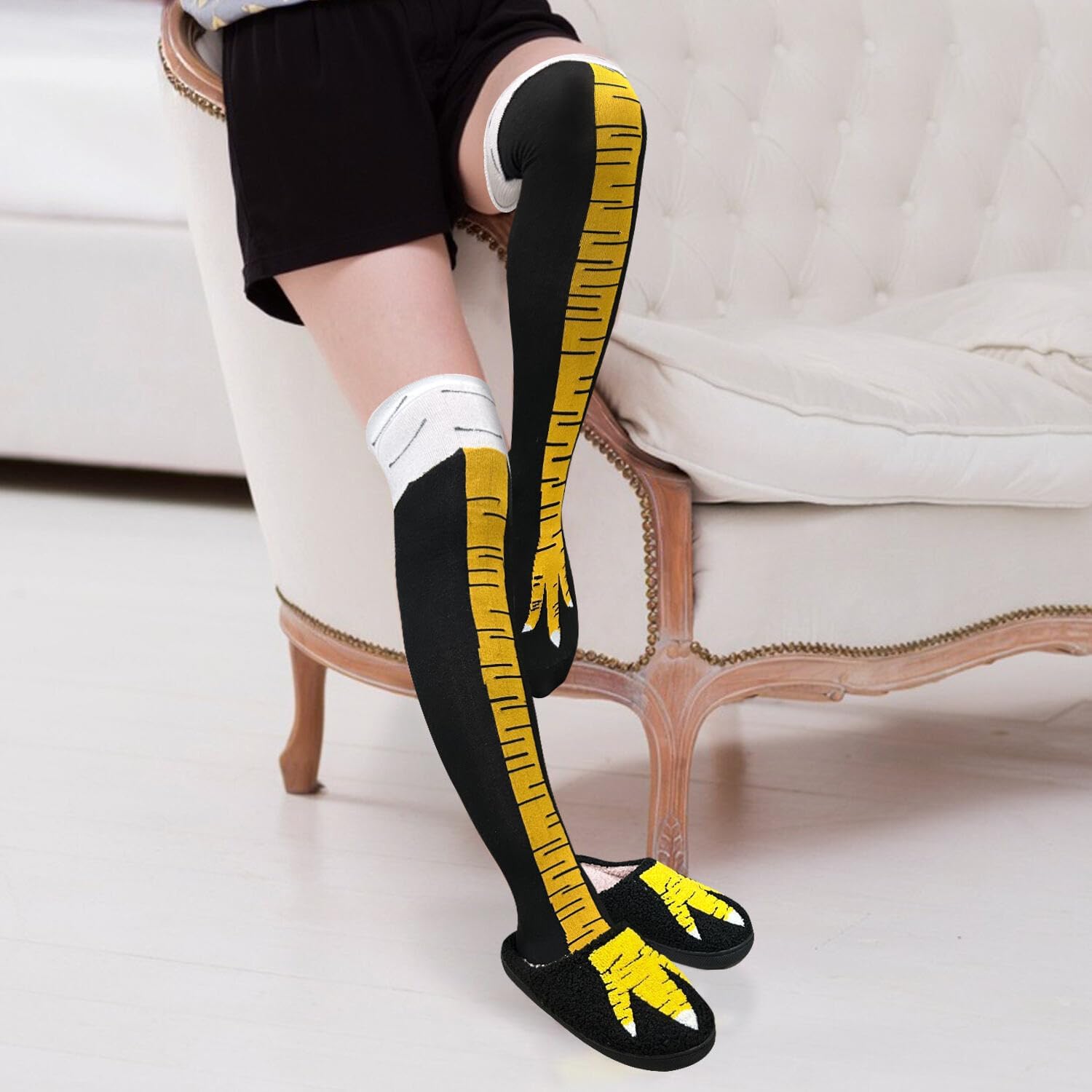 Fun Slippers Women Chicken Leg Socks Thanksgiving Halloween Costumes Funny Gifts for Adult Turkey Novelty Apparel - Image 2