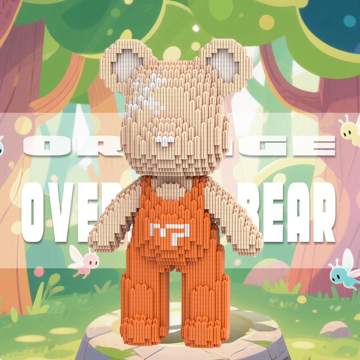 HOOLEDAY Small Bear Micro Building Blocks Set (2850 PCS), Bear Bricks Set Personalized Decoration, Office Decor Model & Creative Home, Gift for Audlt (6643)