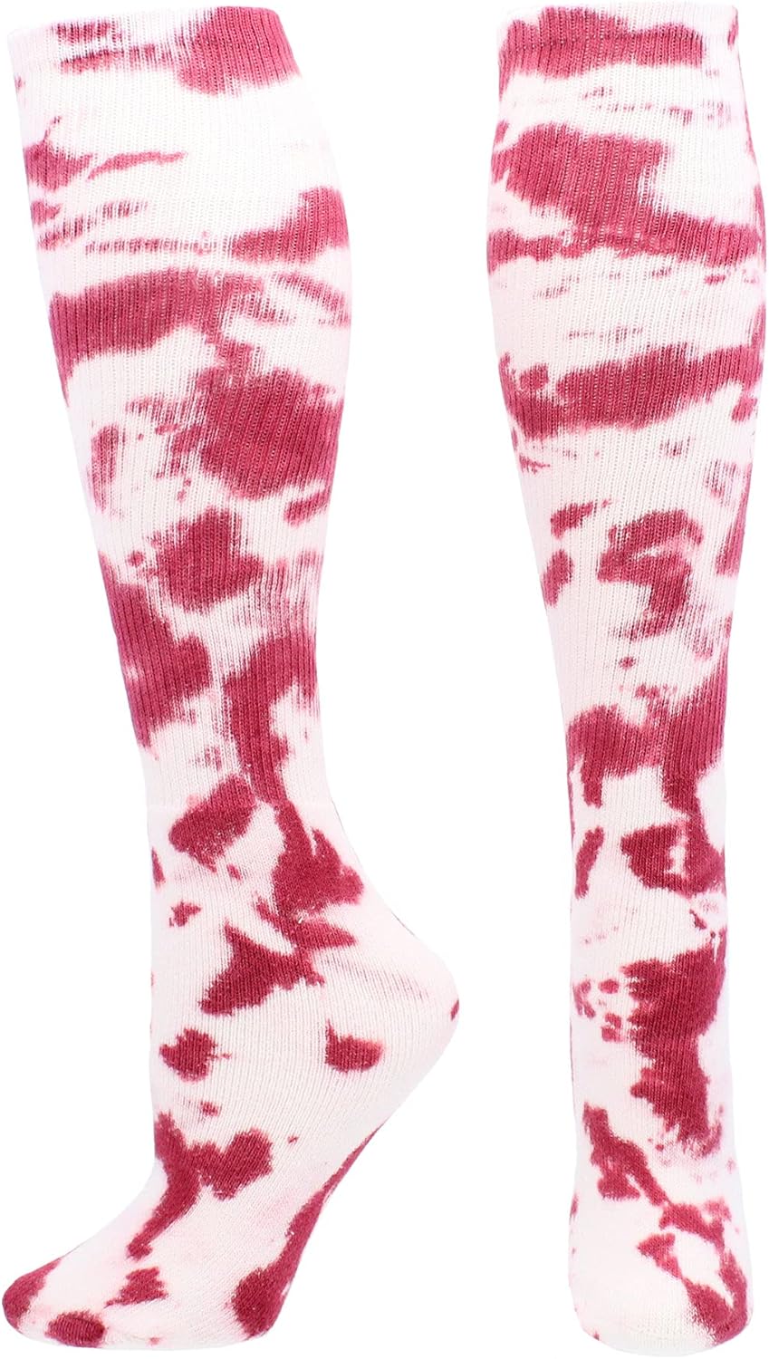 Tie Dye Multisport Tube Socks Soccer Softball Volleyball for Girls Boys Women and Men Youth and Adult