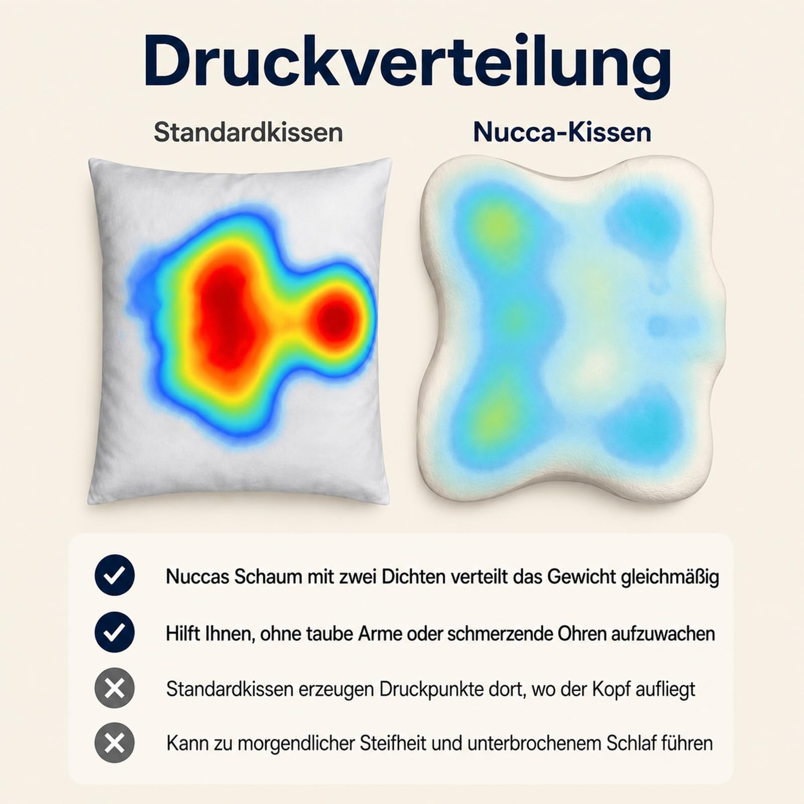 Nucca Orthopädisches Nackenkissen aus Memory Foam (2)