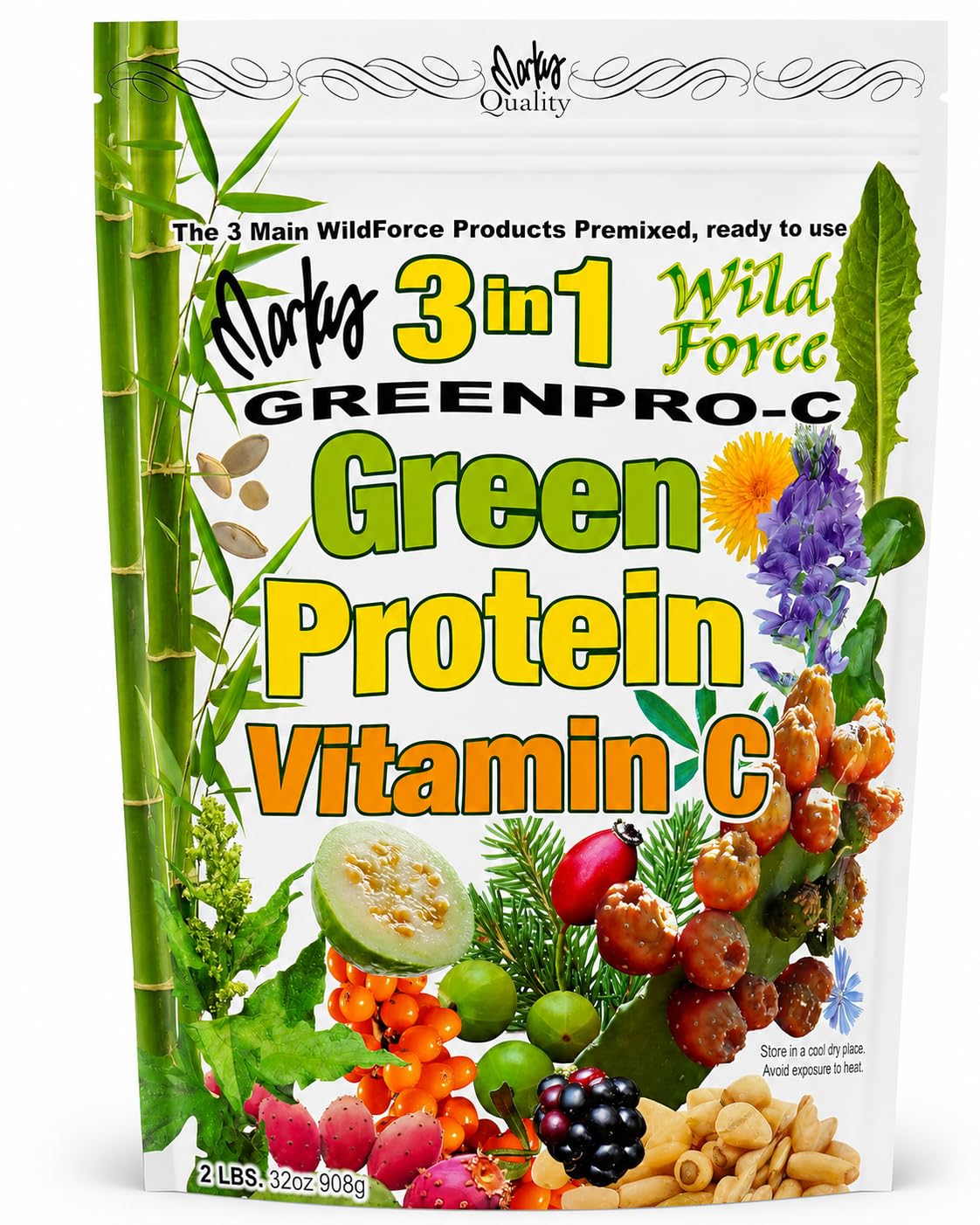 Wild Force GreenPro-C (Pre-Mixed Greens, Protein, and Vitamin C Powder)