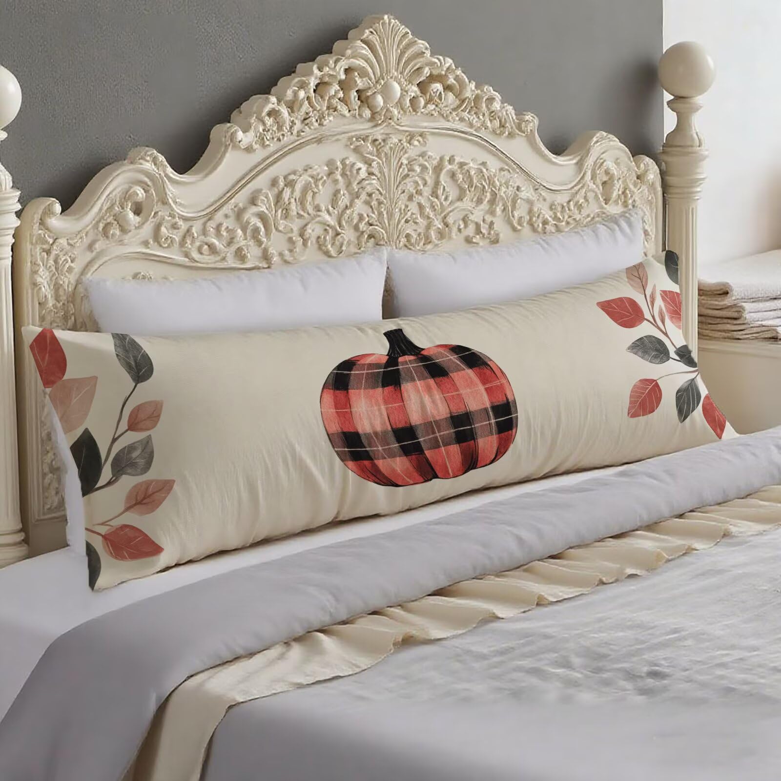 Housse traversin 40x140 cm bicolore rose et noir avec fermeture éclair invisible O-974