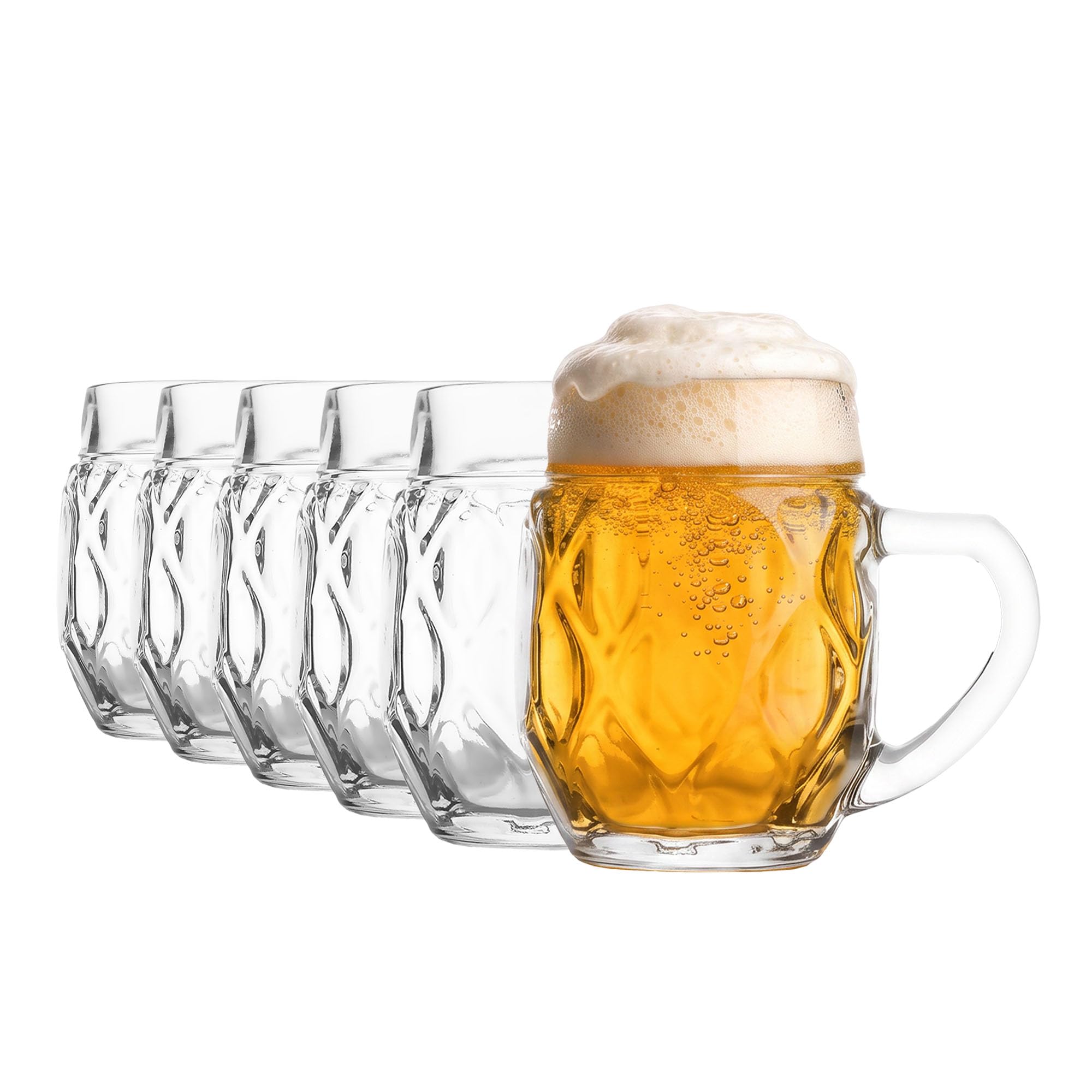 Oberglas Landsberg Bierkrug Soda-Lime-Glas 500 ml, 6er-Set
