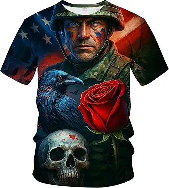 Blissboy Funny Animal Graphic T-Shirt Novelty Short Sleeve Crewneck Shirt