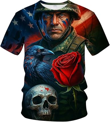 Blissboy Funny Animal Graphic T-Shirt Novelty Short Sleeve Crewneck Shirt