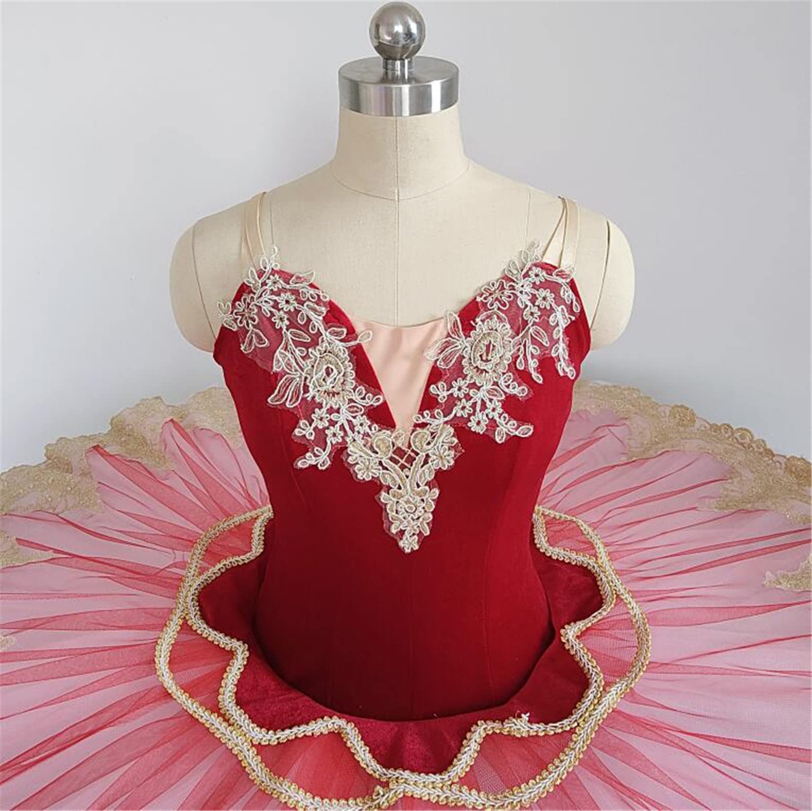 Gonna da Ballo per Bambina tutù Balletto Body da Danza in Cotone Senza Maniche con Gonna da Competizione E da Festa Abiti da Ballo per Esercitarsi (A1504)