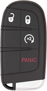 Keyless2Go Replacement for 4 Button Proximity Smart Key for Jeep Renegade M3N-40821302 735636994