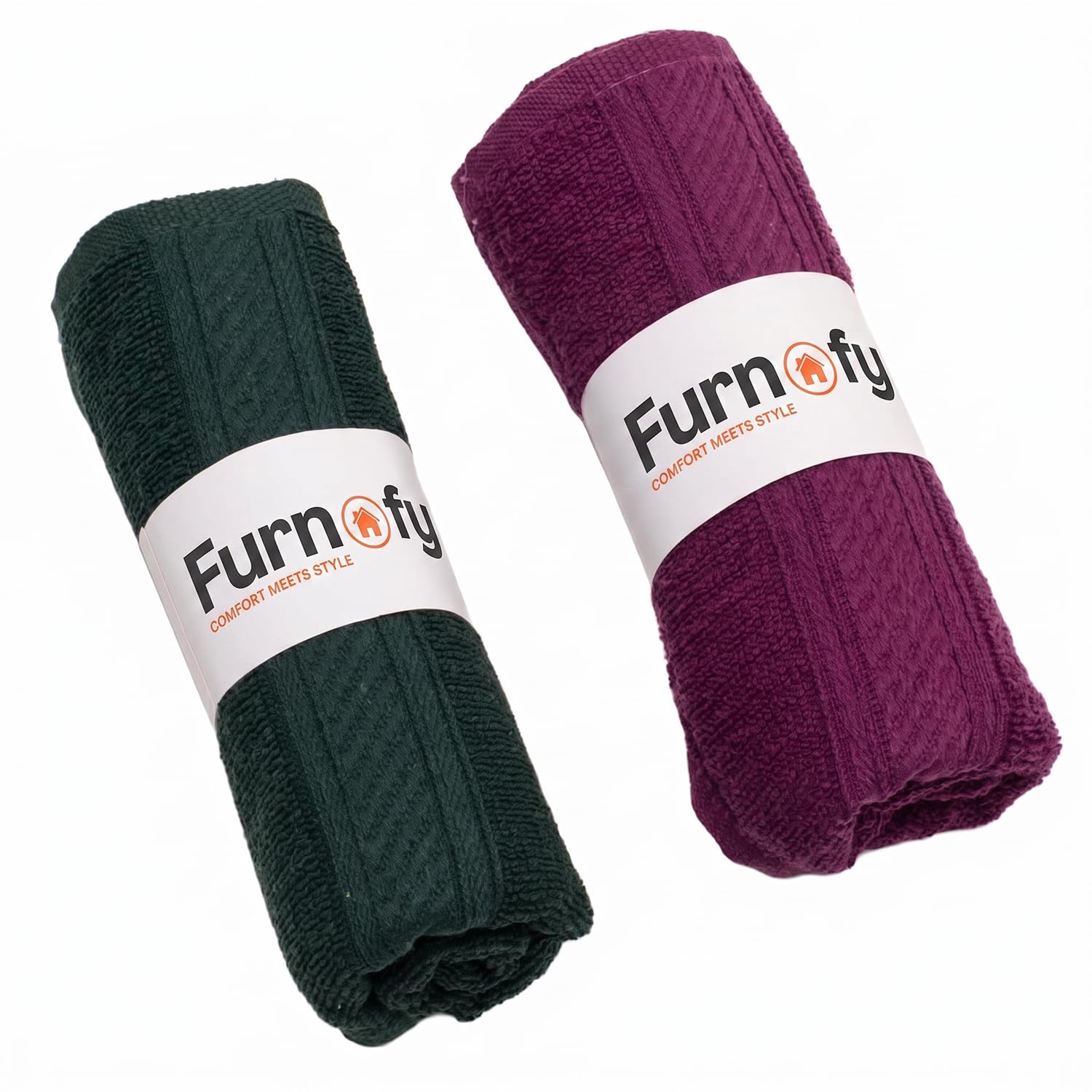 450 GSM Hand Towel Set of 2 – Soft, Absorbent & Quick-Dry Towels for Gym, Home, Kitchen, Pool, Travel – (40x60 cm, Olive Magenta)-image-6
