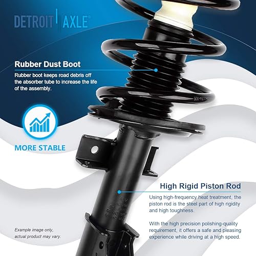 Miniatura 623 de Detroit Axle - Puntal delantero para Hyundai Sonata 2012-2014 2012-2015 Kia Optima, puntal lateral izquierdo con montaje de resorte helicoidal 2013