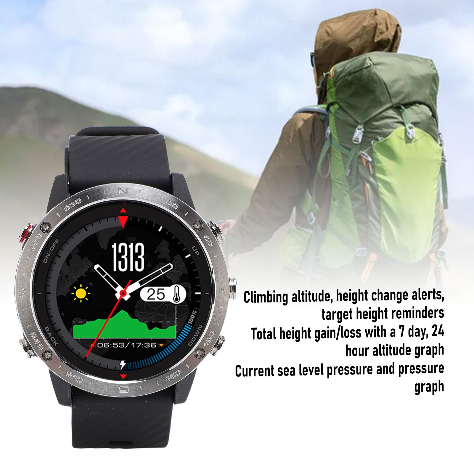 Drfeify Montre de Plongée avec Capteur de Profondeur
