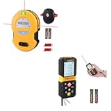215Ft Laser Measure with Entension for Diagonal Measuring & PREXISO Multi Surface Laser Level LED Light Vial, 30Ft Horizontal and Vertical Line Laser