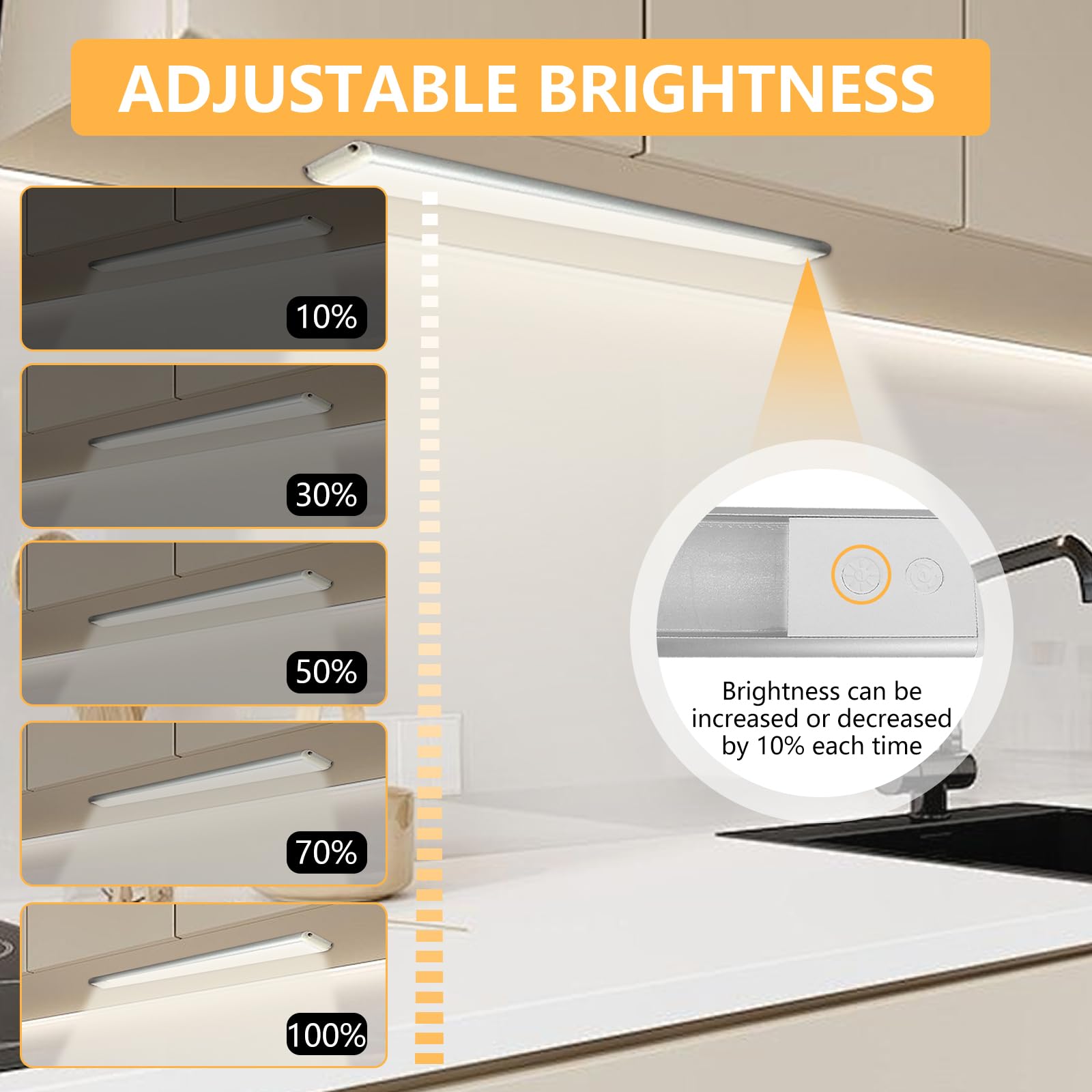 Chelhead 42 cm, 168 diod LED, 4 sztuki, 12 V, oświetlenie wnętrza samochodu, 10 W, lampy LED do kampera z 3 temperaturami barwowymi, elastyczna funkcja ściemniania, kompatybilna z samochodami
