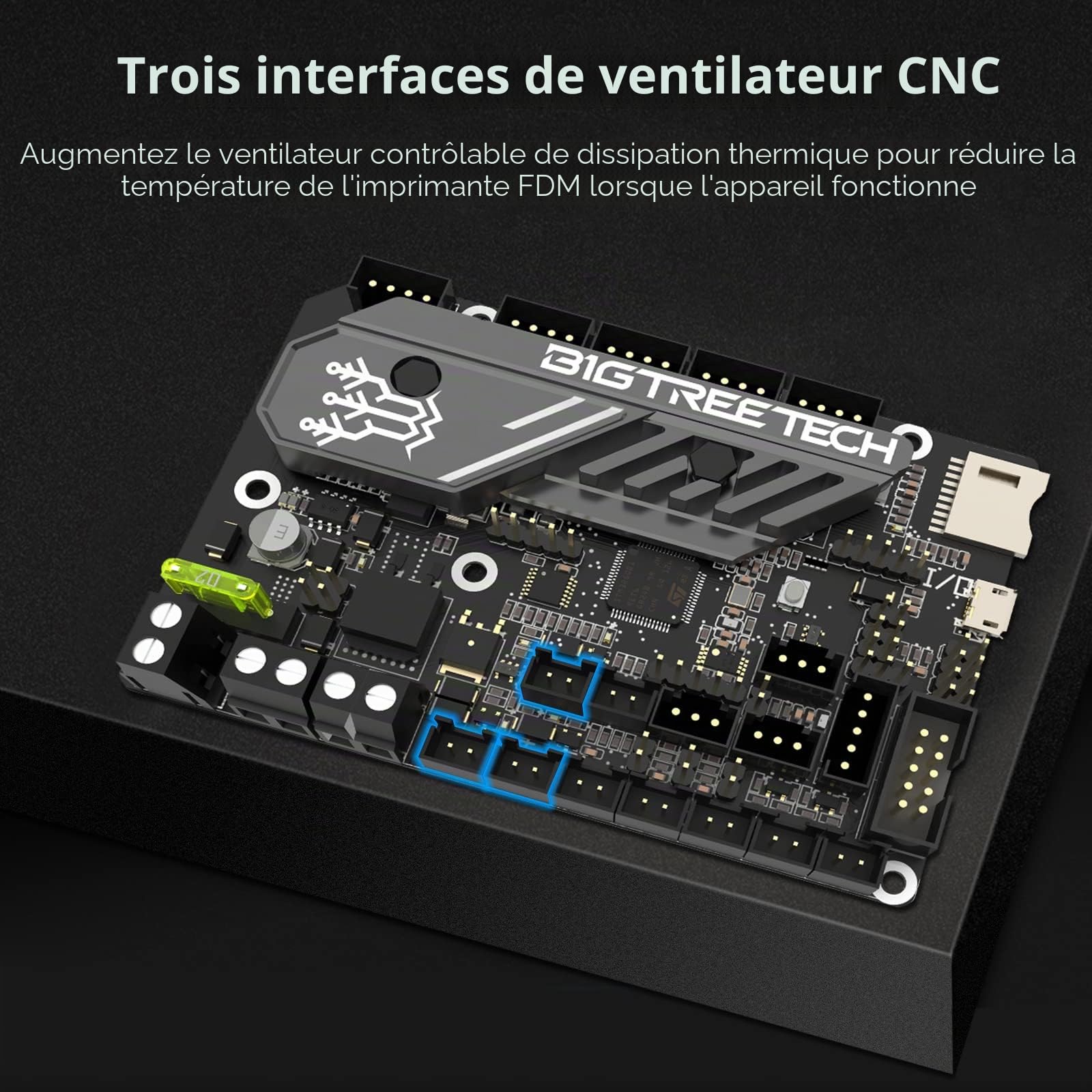 BIGTREETECH SKR Mini E3 V3.0 Carte de contrôle avec pilote pas à pas UART TMC2209 Nouvelle mise à niveau 32 bits Carte silencieuse compatible avec imprimante 3D Ender3 V2